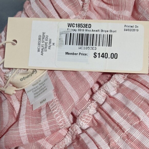 NWT Eberjey | Amalfi Red Stripe Lounge Shorts - Picture 7 of 7